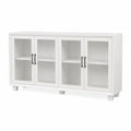 Sideboard Weiß MDF mit Glastüren