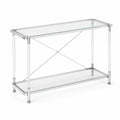 Konsolentisch Glas Metall Klar Silber 110x35x75 cm
